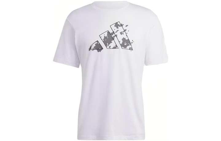 Adidas Adidas T Shirts Men's White Crew Neck Moderate Straight Fit