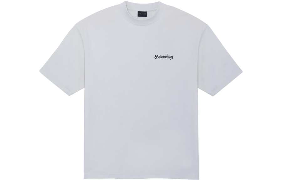 Balenciaga T Shirt Loose Fit Men's White
