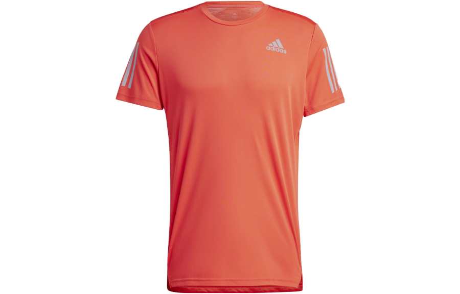 Adidas Adidas T Shirts Men's Orange Crew Neck Moderate Straight Fit
