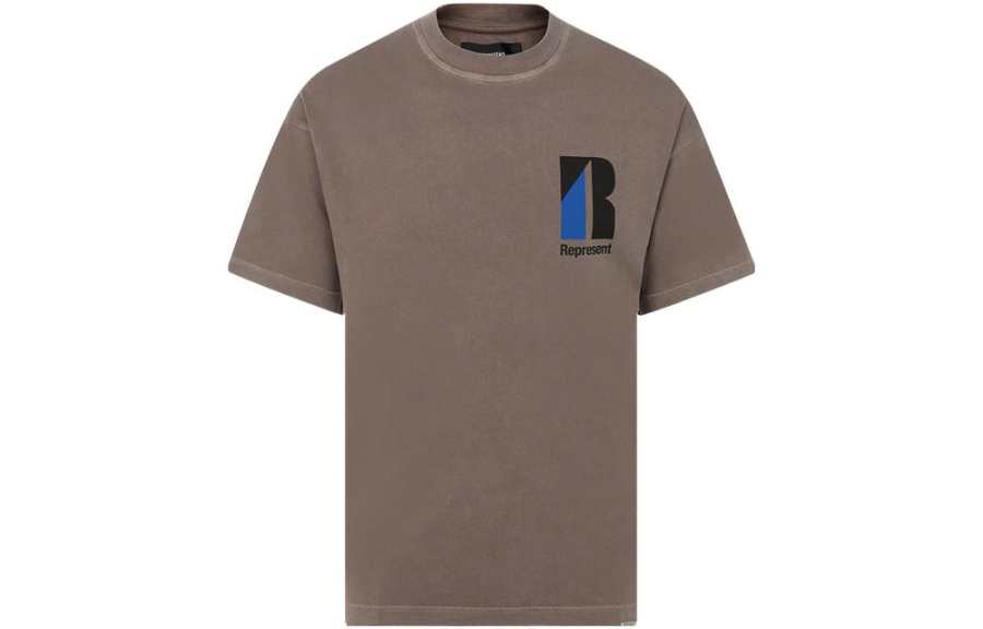 REPRESENT REPRESENT T Shirts Men's Light Brown Crew Neck Moderate Straight Fit