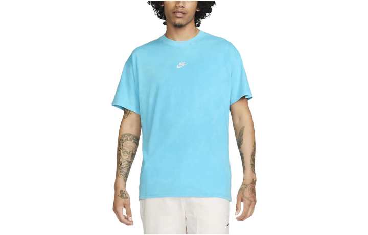 Nike Nike T Shirts Men's Blue Crew Neck Moderate Straight Fit