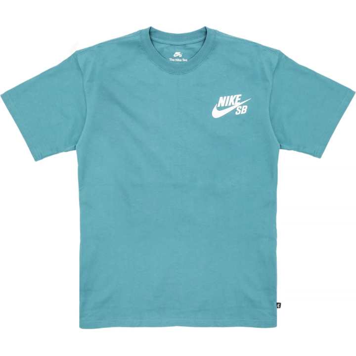 Nike Nike T Shirts Men's Ocean Green Crew Neck Moderate Straight Fit