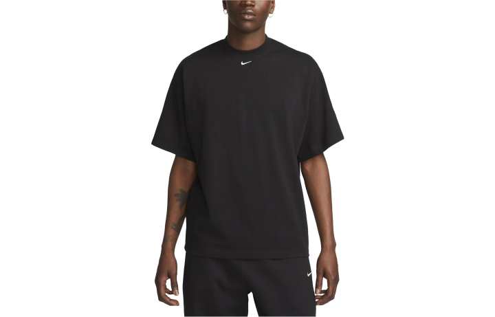 Nike Nike T Shirts Men's Black Crew Neck Moderate Straight Fit