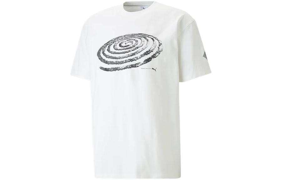 PUMA X P.A.M T Shirts Unisex White Crew Neck Moderate Straight Fit
