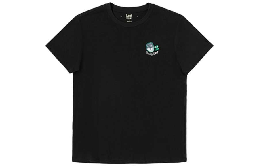 Lee T Shirts Men's Black Crew Neck Moderate Straight Fit