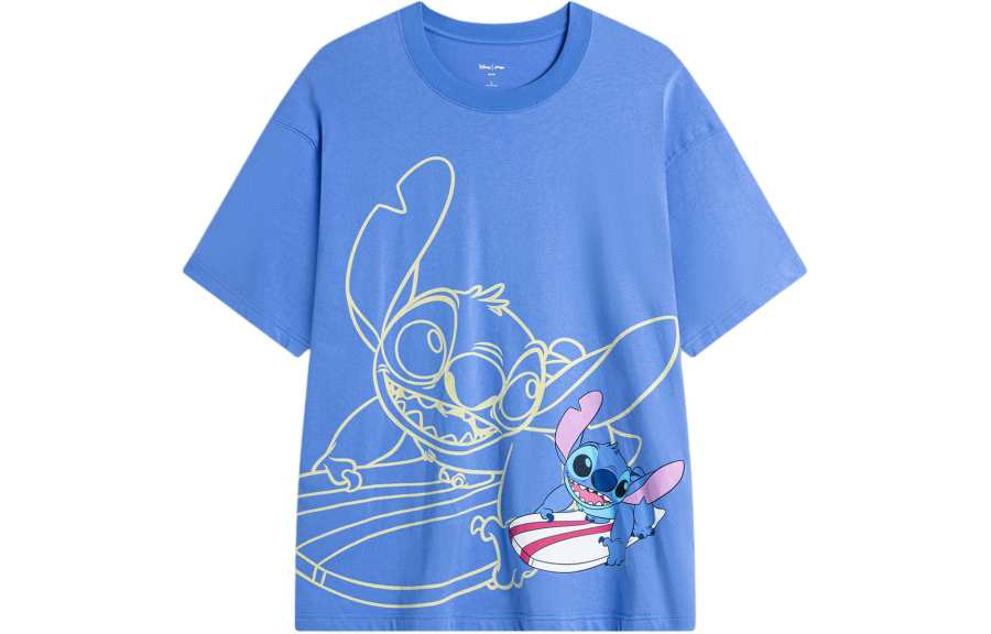 Li-Ning Li Ning x Disney T Shirt Men's Rainbow Blue