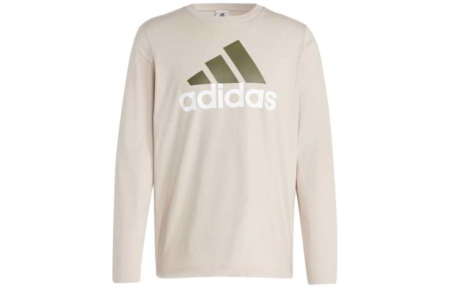 Adidas Adidas T Shirts Men's Taupe Crew Neck Moderate Straight Fit