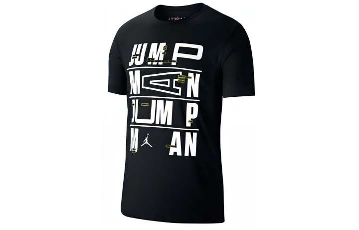 Jordan Jordan T Shirts Men's Black Crew Neck Moderate