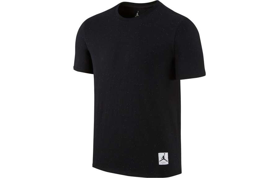 Jordan Jordan T Shirts Men's Black Crew Neck Moderate Straight Fit