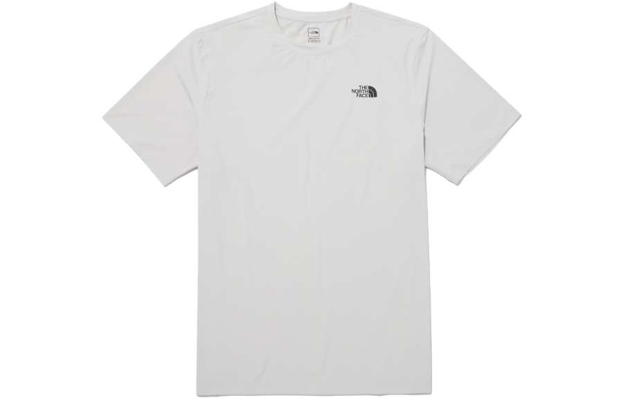 THE NORTH FACE T Shirts Men's Gray Crew Neck Moderate Straight Fit