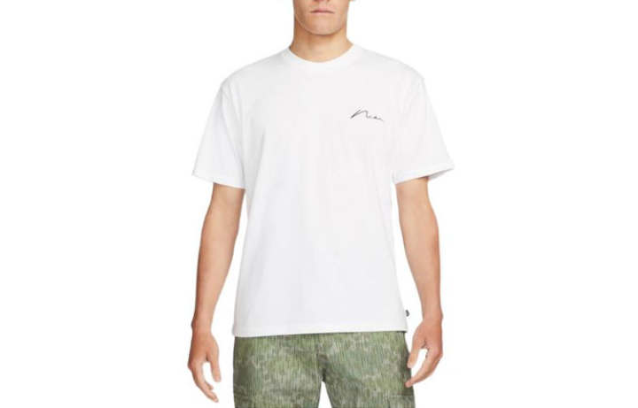 Nike Nike T Shirts Men's White Crew Neck Moderate Straight Fit
