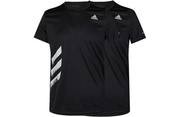 Adidas Adidas Run It Tee Pb T Shirt Men's 2 Pack Black