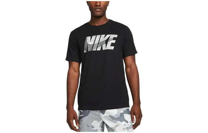 Nike Nike T Shirts Men's Black Crew Neck Moderate Straight Fit