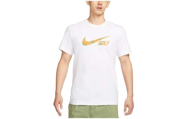 Nike Nike T Shirts Men's White Crew Neck Moderate Straight Fit