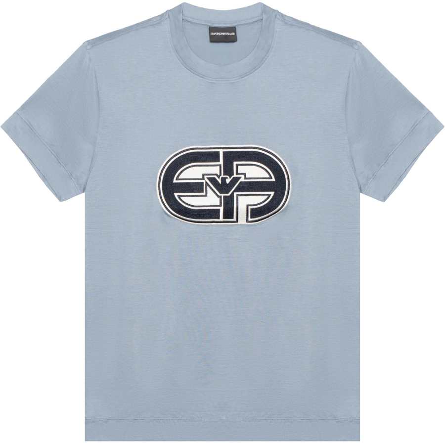 EMPORIO ARMANI SS23 T Shirt Men's Blue