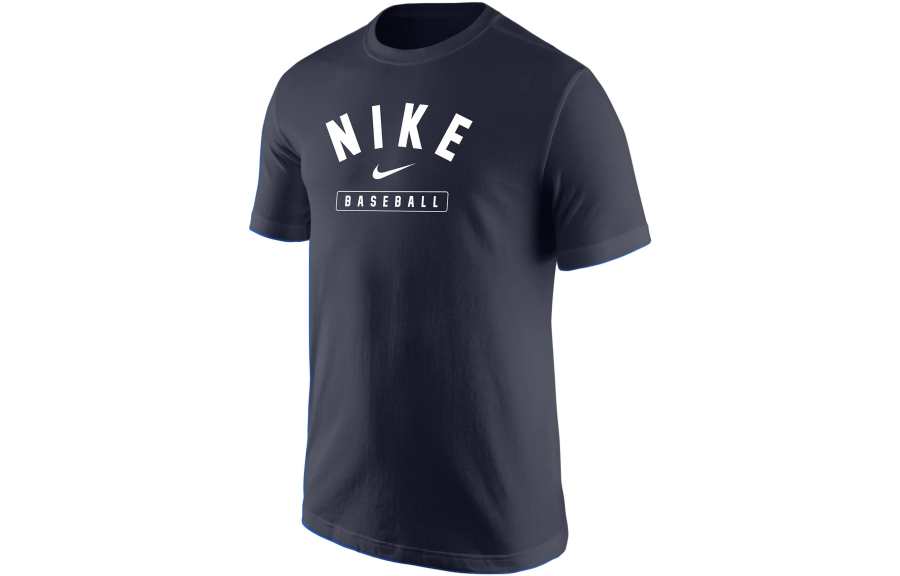 Nike Nike T Shirts Men's Navy Blue Crew Neck Moderate Straight Fit