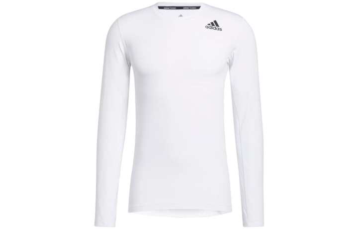 Adidas Adidas T Shirts Men's White Crew Neck Moderate Straight Fit
