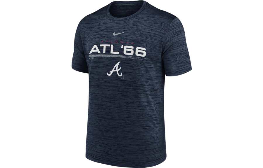 Nike Nike T Shirts Men's Navy Blue Crew Neck Moderate Straight Fit