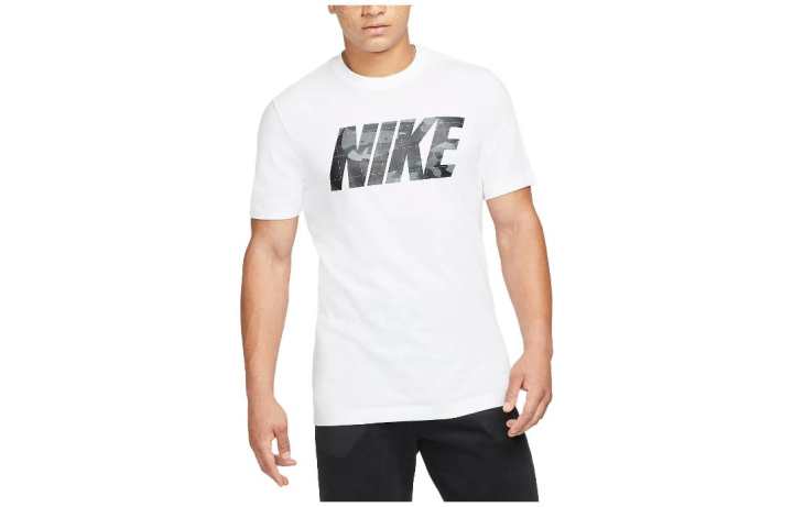 Nike Nike T Shirts Men's White Crew Neck Moderate Straight Fit