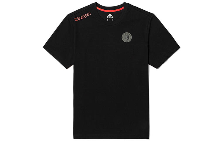 Kappa T Shirts Men's Black 990 Crew Neck Moderate Straight Fit