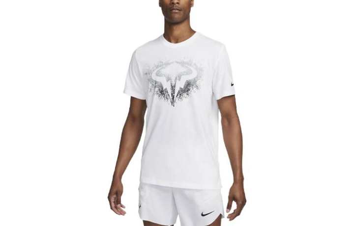 Nike Nike T Shirts Men's White Crew Neck Moderate Straight Fit