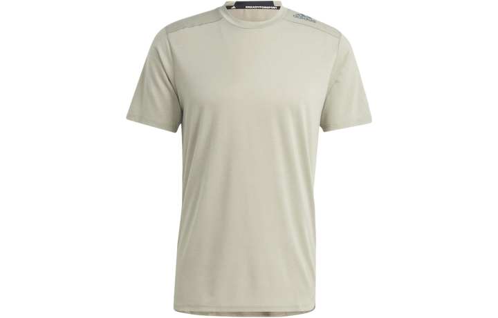 Adidas Adidas T Shirts Men's Silver Crew Neck Moderate Straight Fit