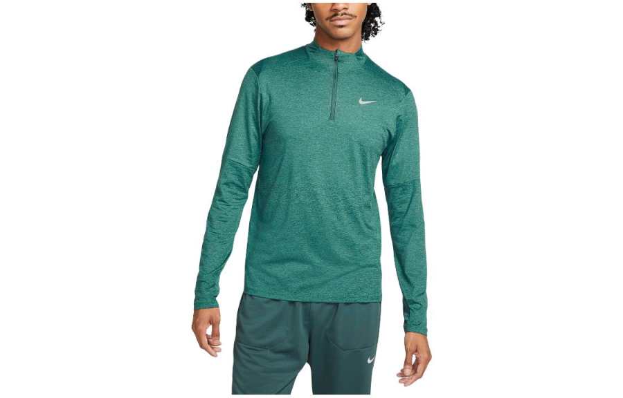 Nike Nike T Shirts Men's Green Crew Neck Moderate Straight Fit