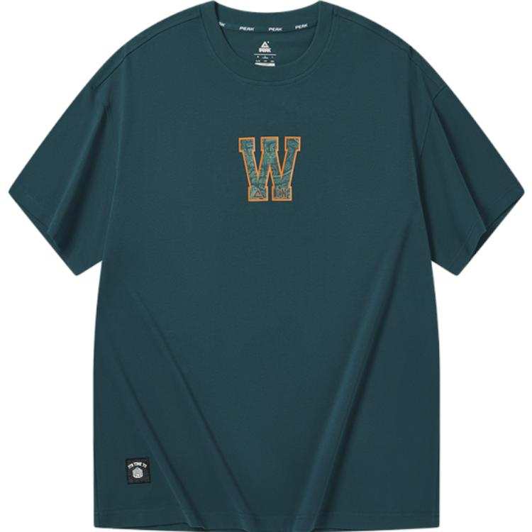 PEAK Basketball Culture Collection Sports Lifestyle Collection SS23 T Shirt Men's Dark Gray Green