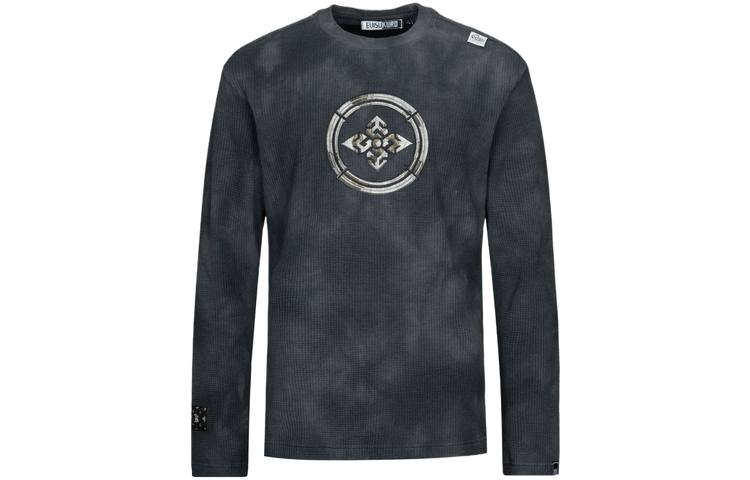 EVISU T Shirts Men's Black Crew Neck Moderate Straight Fit