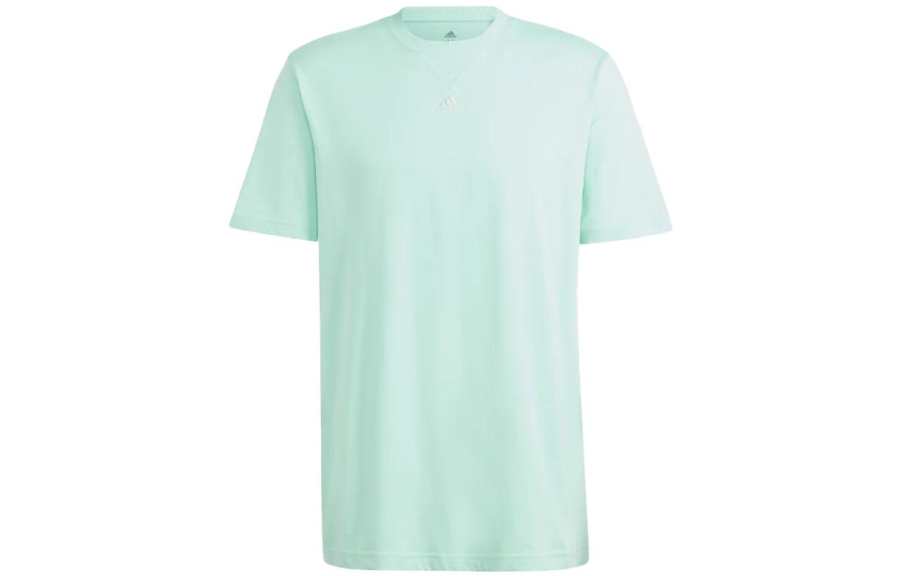 Adidas Adidas T Shirts Men's Green Crew Neck Moderate Straight Fit