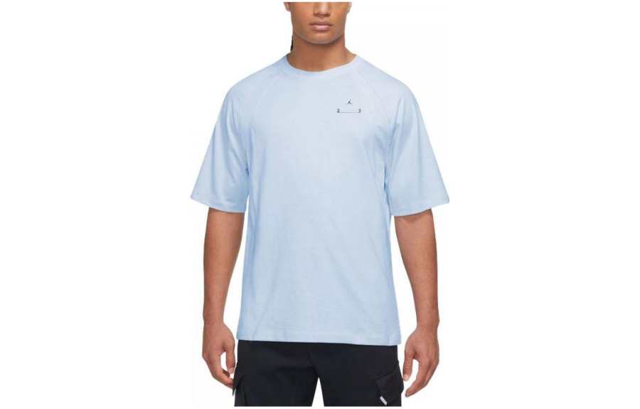Jordan Jordan 23 T Shirts Men's Blue Crew Neck Moderate Straight Fit