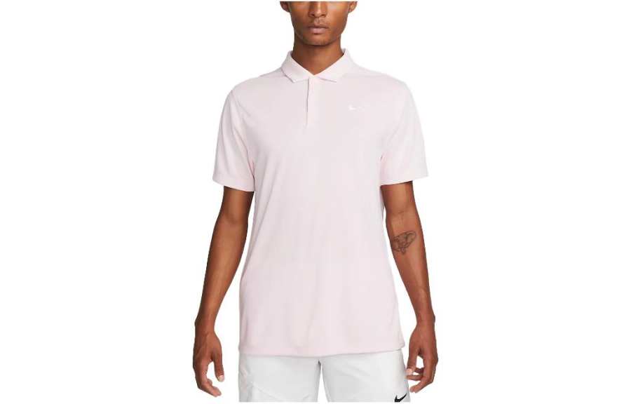Nike Nike T Shirts Men's Pink Polo Collar Moderate Straight Fit