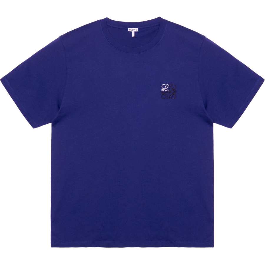 LOEWE T Shirts Men's Blue Crew Neck Moderate
