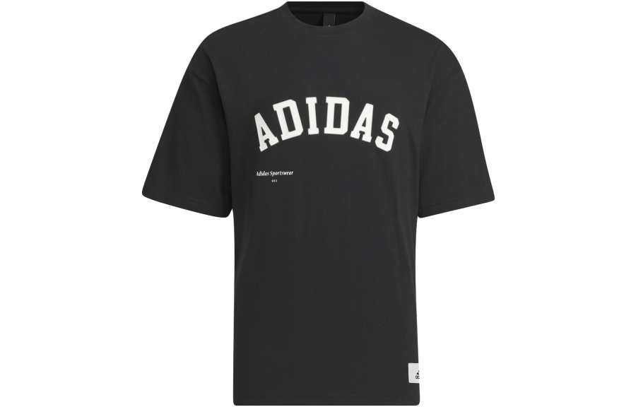 Adidas Adidas T Shirts Men's Black Crew Neck Moderate Straight Fit