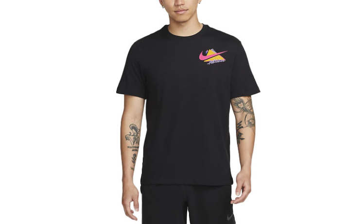 Nike Nike Dri Fit T Shirts Men's Black Crew Neck Moderate