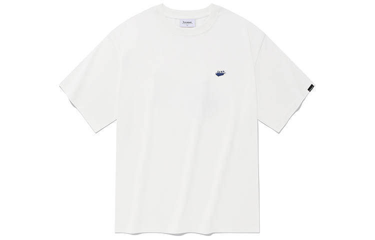 COVERNAT T Shirts Unisex White Crew Neck Moderate Straight Fit