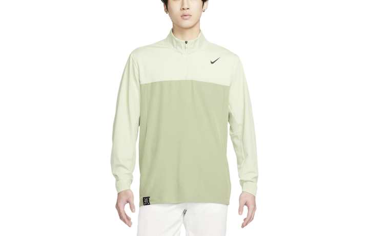 Nike Nike T Shirts Men's Oil Green Stand Collar Moderate Straight Fit