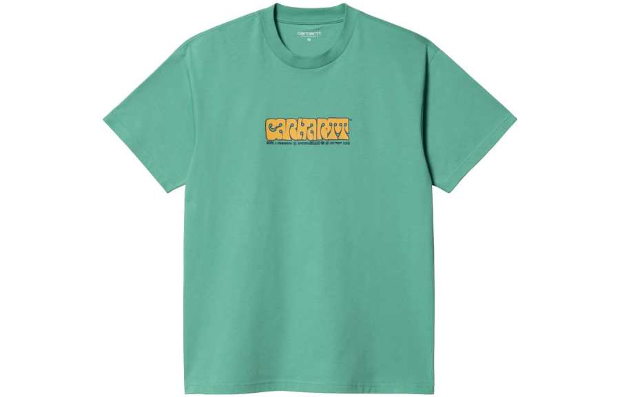 Carhartt WIP T Shirts Men's Green Crew Neck Moderate