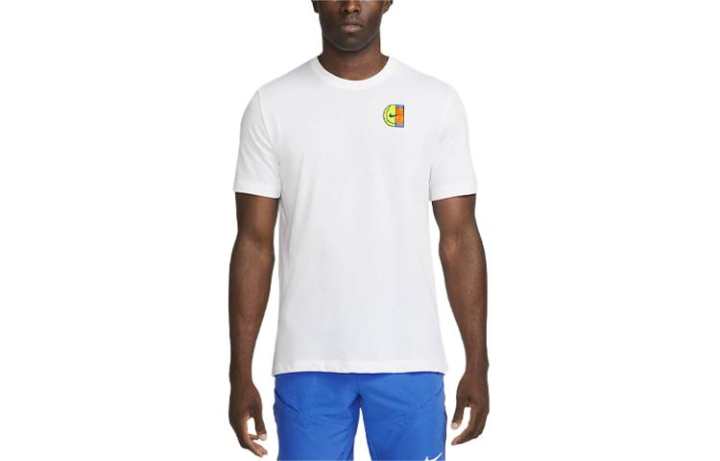 Nike Nike T Shirts Men's White Crew Neck Moderate Straight Fit