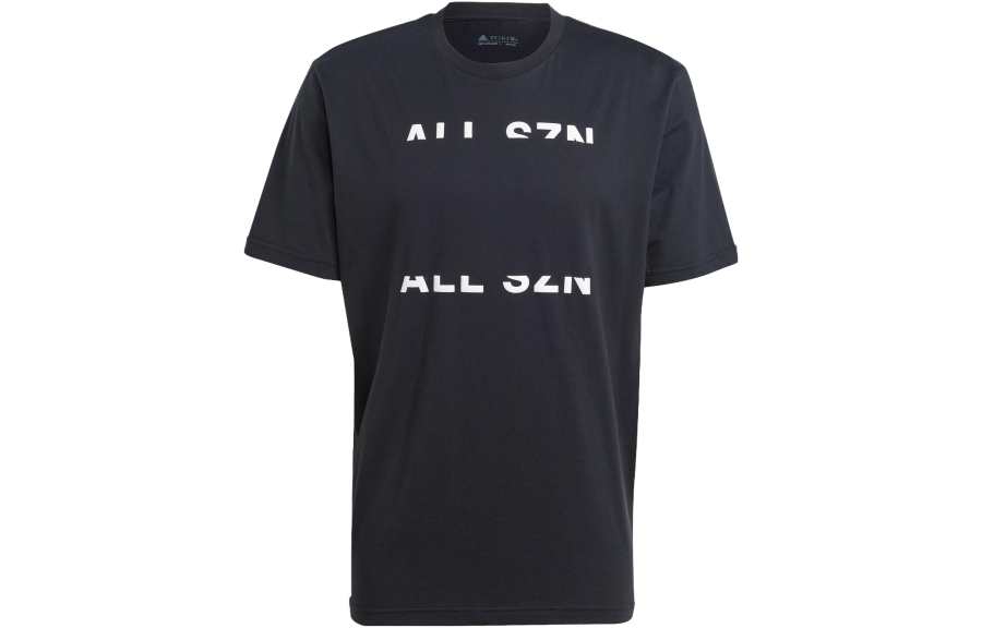 Adidas Adidas Sportswear T Shirts Men's Black Crew Neck Moderate Straight Fit