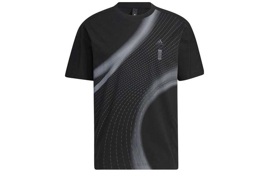 Adidas Adidas T Shirts Men's Black Crew Neck Moderate Straight Fit