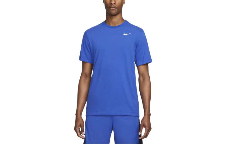 Nike Nike T Shirts Men's Blue Crew Neck Moderate Straight Fit