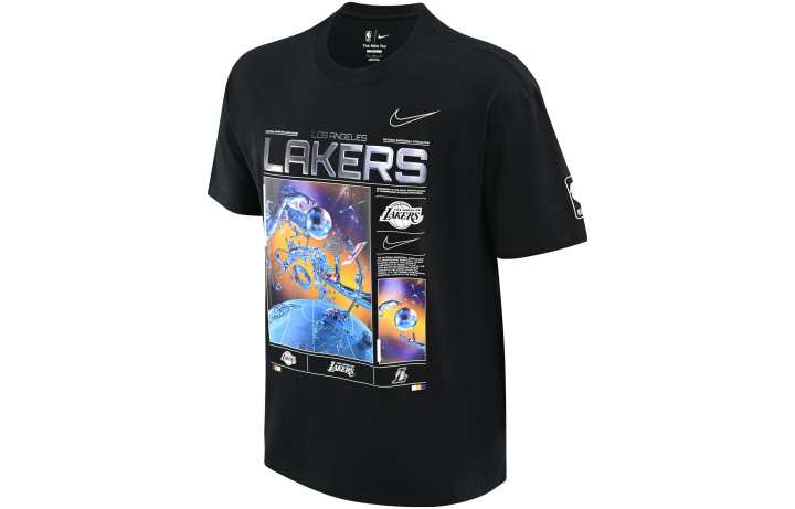Nike Nike T Shirts Men's Black Crew Neck Moderate Straight Fit