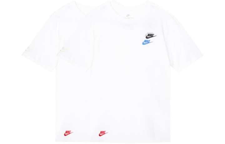 Nike Nike T Shirts Men's 2 Pack White+White Crew Neck Moderate Straight Fit