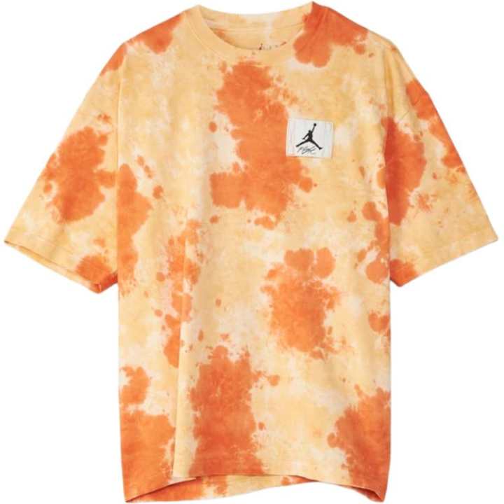 Jordan Jordan T Shirts Men's Orange Crew Neck Moderate Straight Fit