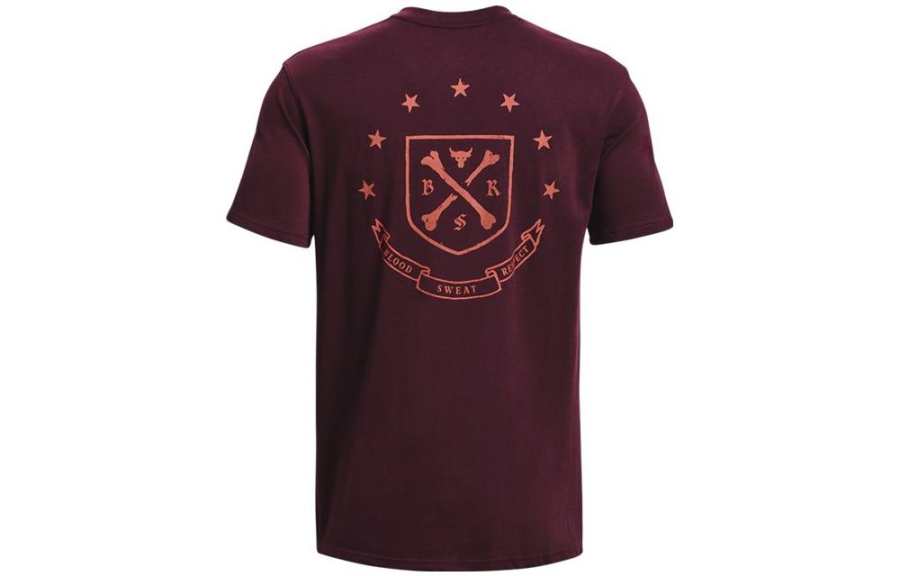 Under Armour Johnson T Shirts Men's Chestnut Crew Neck Moderate Straight Fit