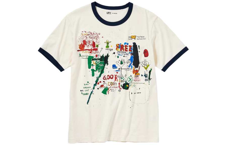 UNIQLO T Shirts Unisex Ivory Crew Neck Moderate Straight Fit