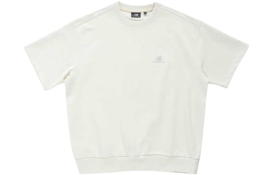 New Balance New Balance T Shirts Men's Beige Crew Neck Moderate Straight Fit