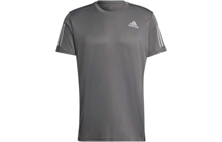 Adidas Adidas T Shirts Men's Gray Crew Neck Moderate Straight Fit