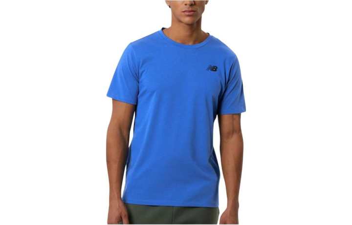 New Balance New Balance Heathertech T Shirts Men's Blue Crew Neck Moderate